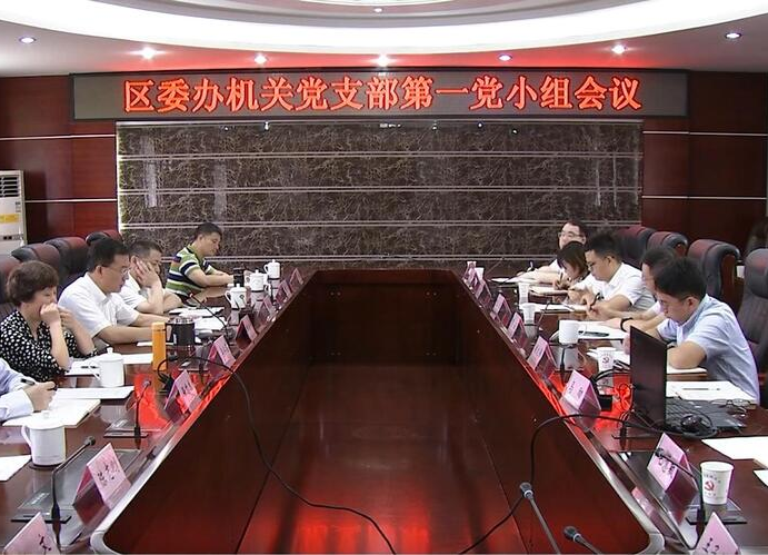 朱金平以普通党员身份参加区委办机关党支部党史学习教育专题组织生活会