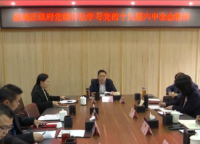 鼎城区人民政府党组：传达学习党的十九届六中全会精神