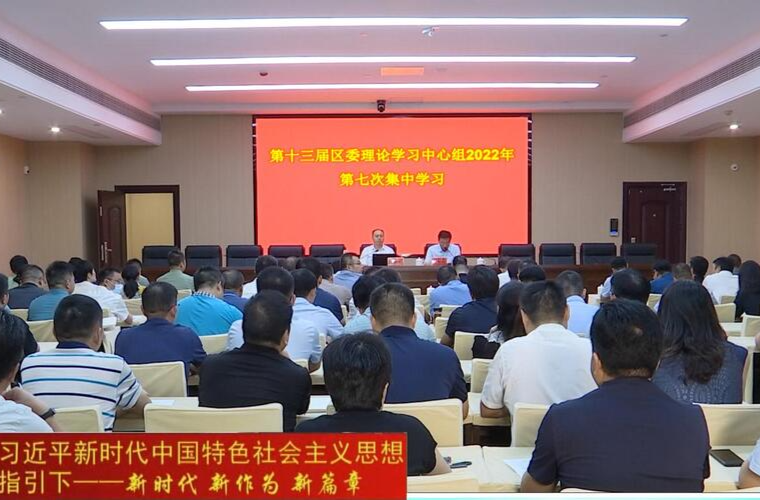 第十三届鼎城区委理论学习中心组（扩大）开展2022年第7次集中学习