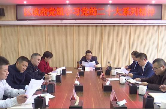 鼎城区人民政府党组传达学习党的二十大精神