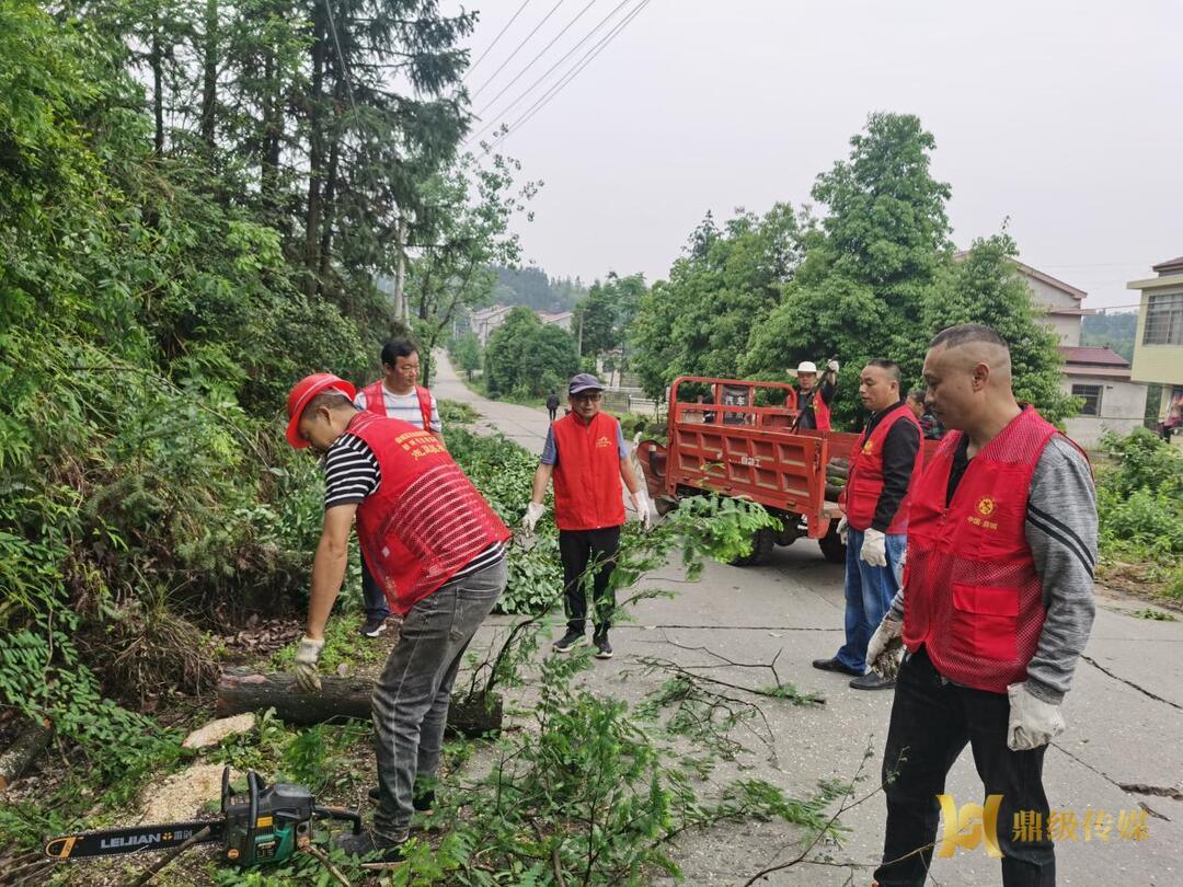 花岩溪镇:砍青除障助力公路建设