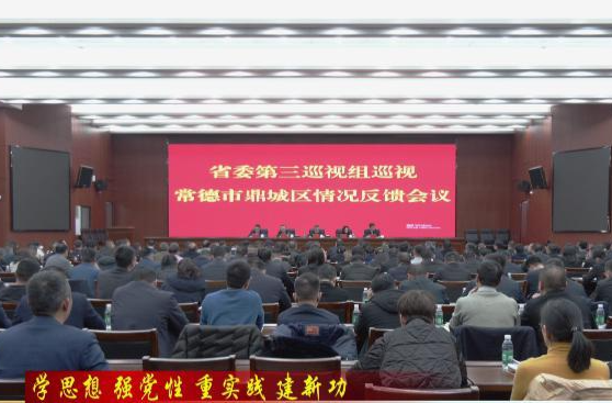 【学思想 强党性 重实践 建新功 】省委第三巡视组向常德市鼎城区委反馈巡视情况