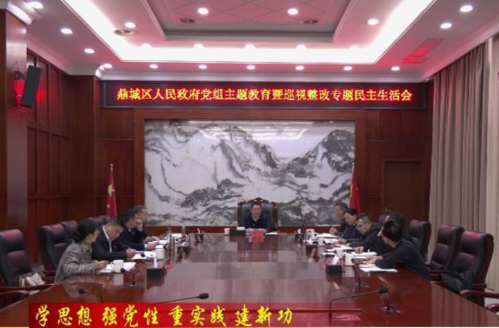 【学思想 强党性 重实践 建新功】鼎城区人民政府党组班子主题教育暨巡视整改专题民主生活会召开