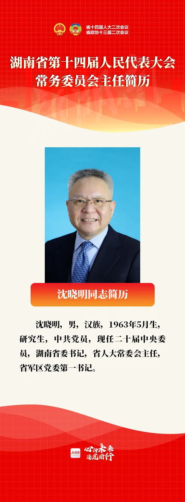 沈晓明当选湖南省人大常委会主任