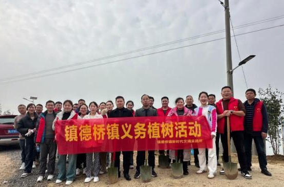 镇德桥镇：开展义务植树活动