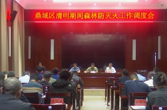 鼎城收听收看全市清明节期间森林防灭火工作视频会