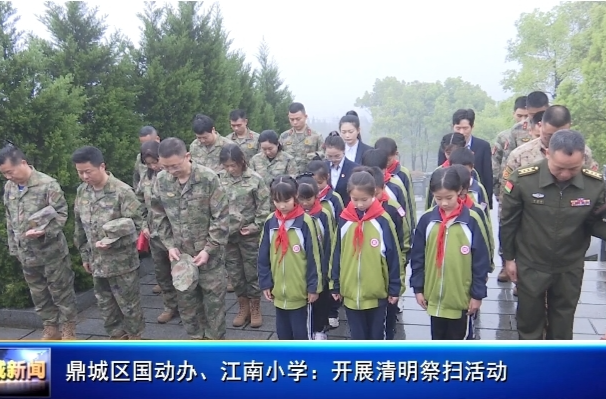 鼎城区国动办、江南小学：开展清明祭扫活动