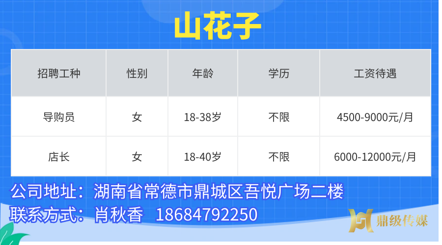 2024年鼎城区岗位惠民招聘信息第10期