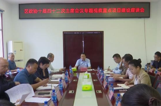 鼎城区政协主席会议专题视察全区重点项目建设情况