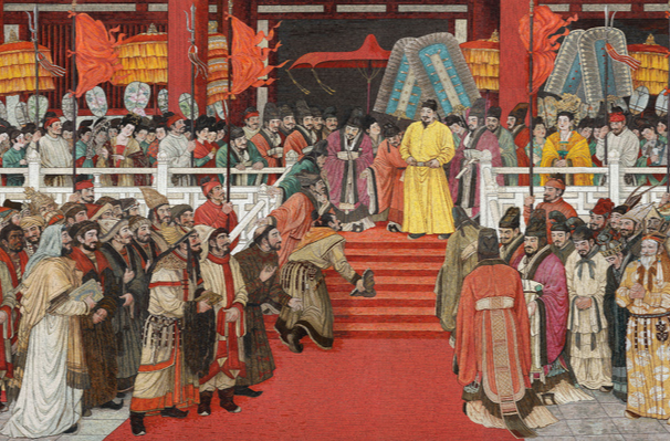 小编带你赏画墙丨正月初一，万国来朝，一场“国际盛会”让你领略盛唐风采