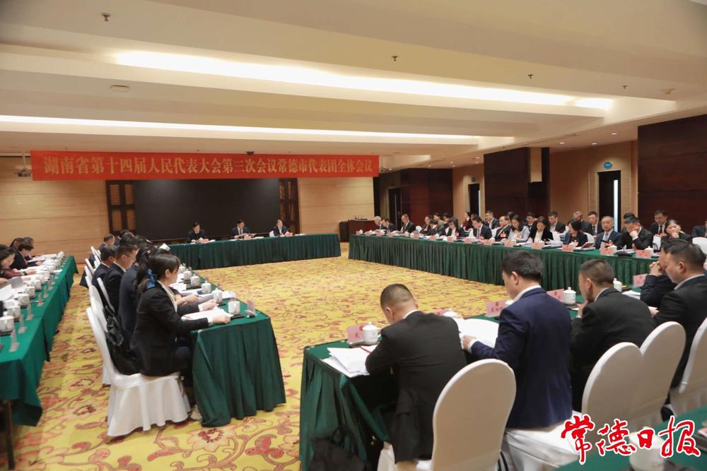 省十四届人大三次会议常德代表团召开第五次全体会议