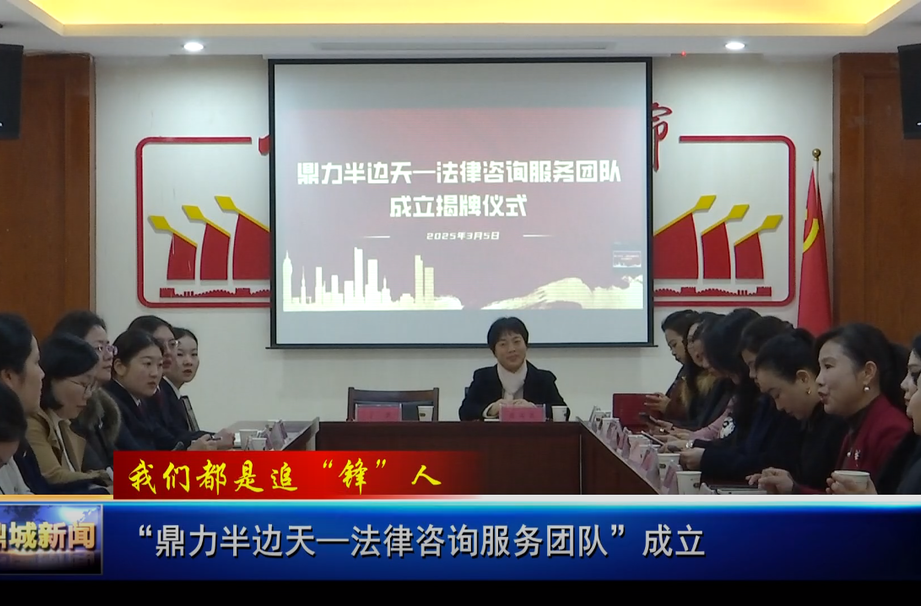 “鼎力半边天—法律咨询服务团队”成立