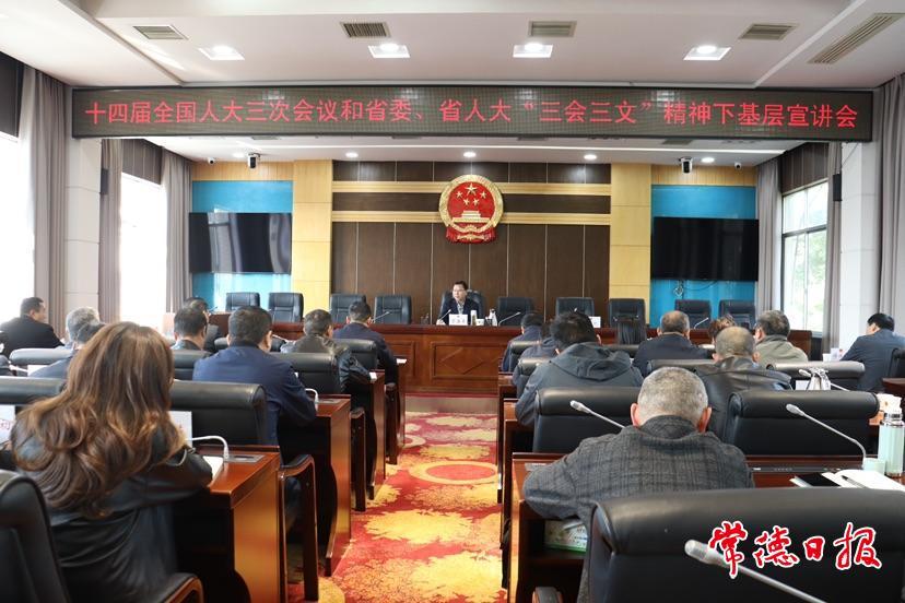 【两会精神进基层】常德市人大常委会“三文三会”精神宣讲小分队赴临澧县宣讲