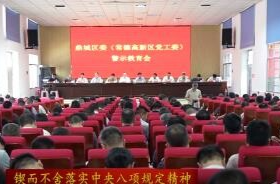 鼎城区委（常德高新区党工委） 警示教育会暨深入贯彻中央八项规定精神学习教育年轻干部、关键岗位干部、新提拔干部读书班举行