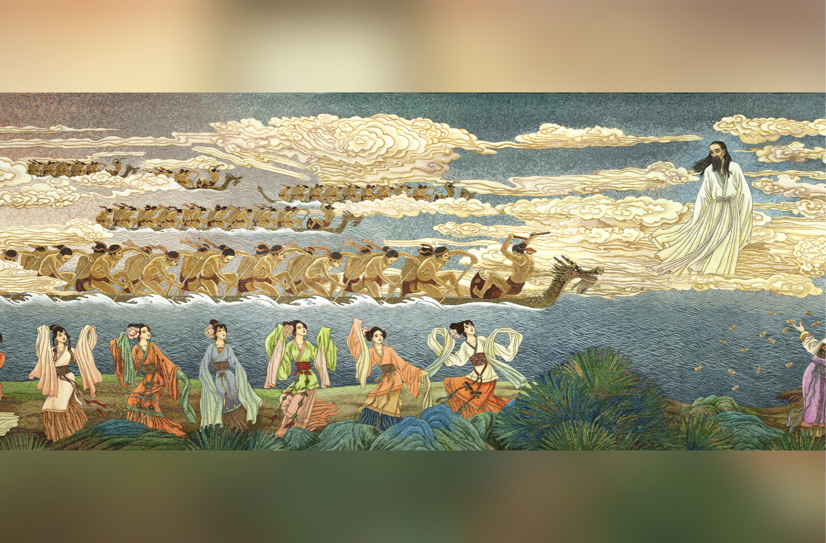 小编带你赏画墙丨他行吟泽畔的那一刻在想什么......