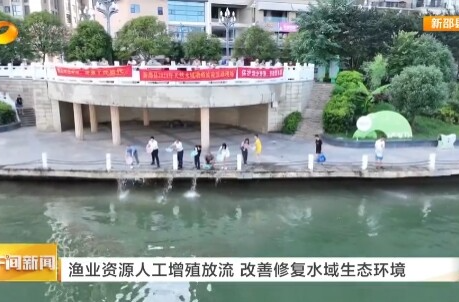 湖南卫视《午间新闻》丨渔业资源人工增殖放流 改善修复水域生态环境