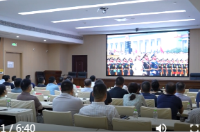鼎城各级各部门集中收听收看纪念中国人民抗日战争暨世界反法西斯战争胜利80周年大会
