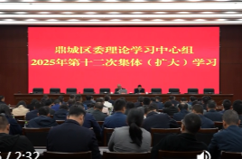 鼎城区委理论学习中心组开展2025年第十二次集体(扩大)学习