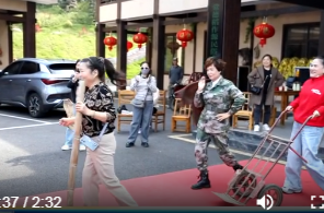 草坪镇稻作源基地迎客流高峰