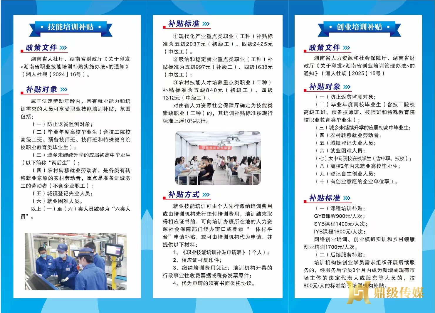 湖南省职业技能培训补贴、湖南省创业培训补贴