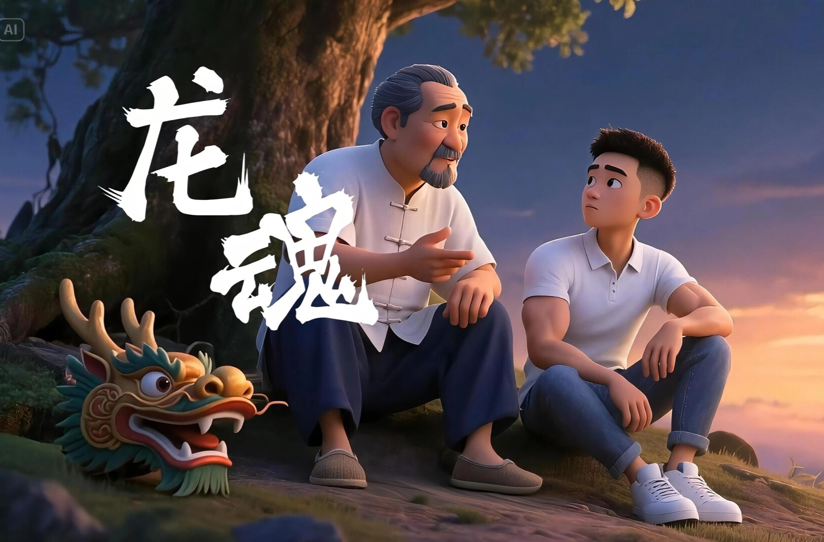 AI动画微电影丨龙魂