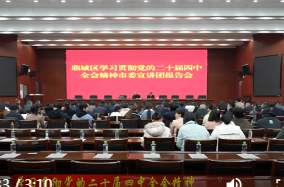 鼎城区举行学习贯彻党的二十届四中全会精神市委宣讲团报告会暨鼎城区委理论学习中心组2025年第十四次集体（扩大）学习