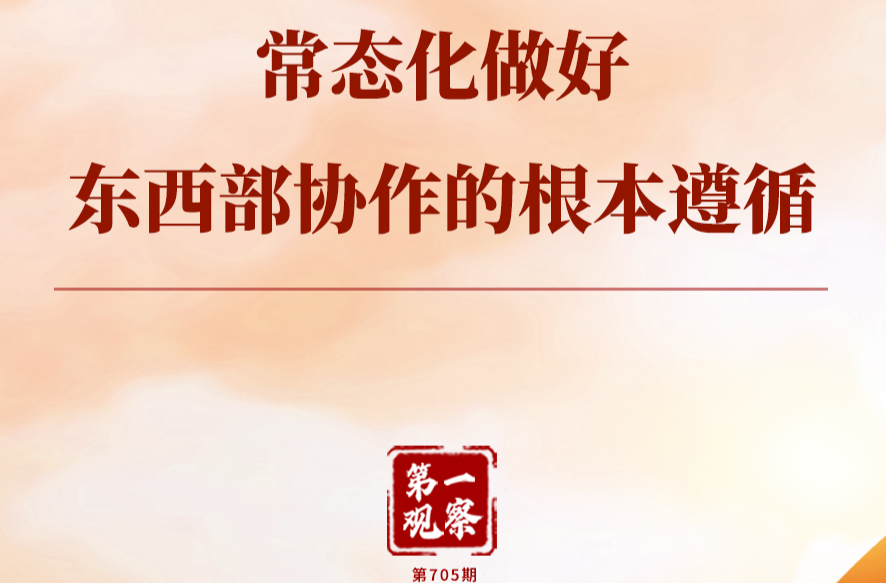 第一观察｜常态化做好东西部协作的根本遵循