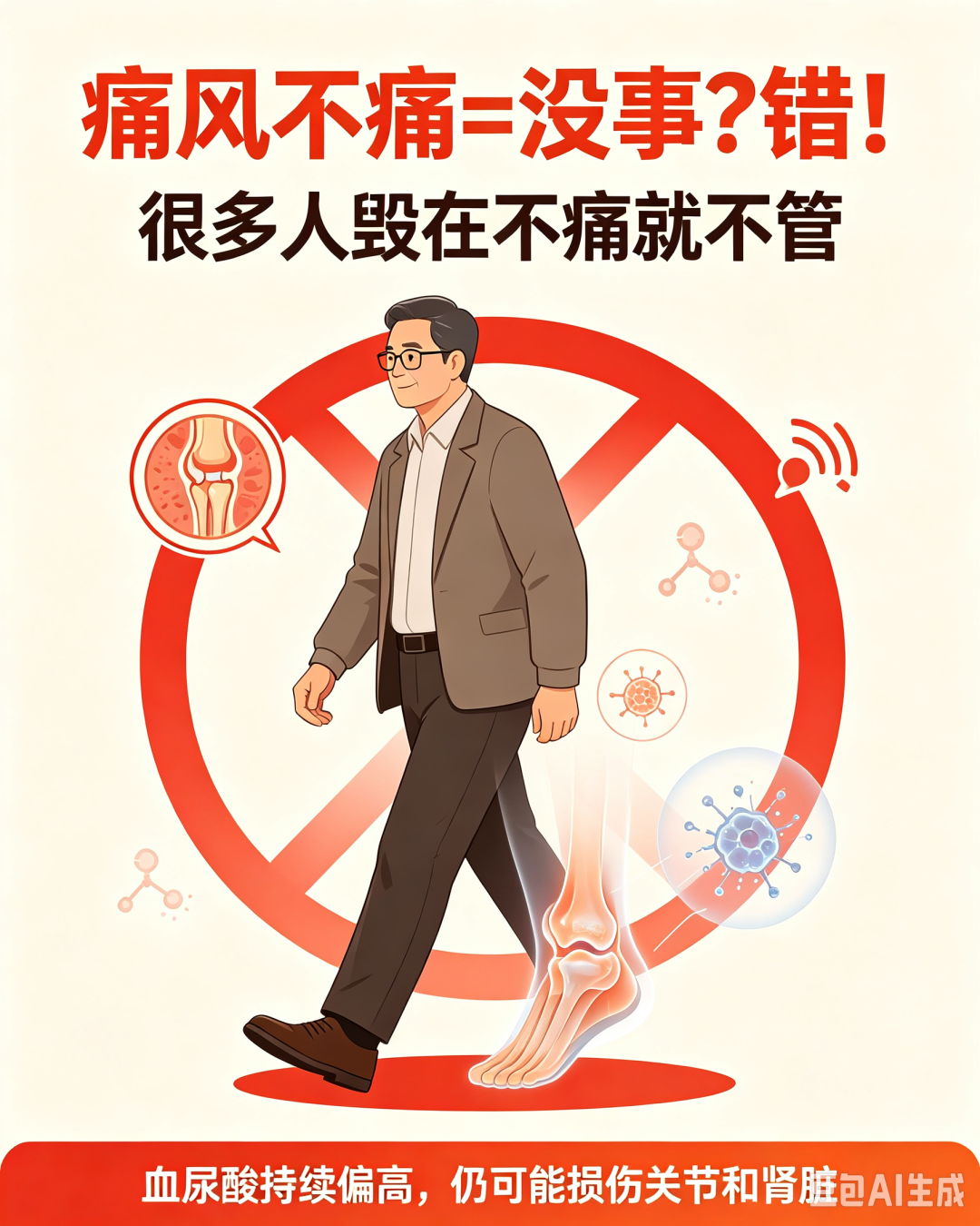 常德市第四人民医院：痛风不痛=没事？错！很多人毁在不痛就不管