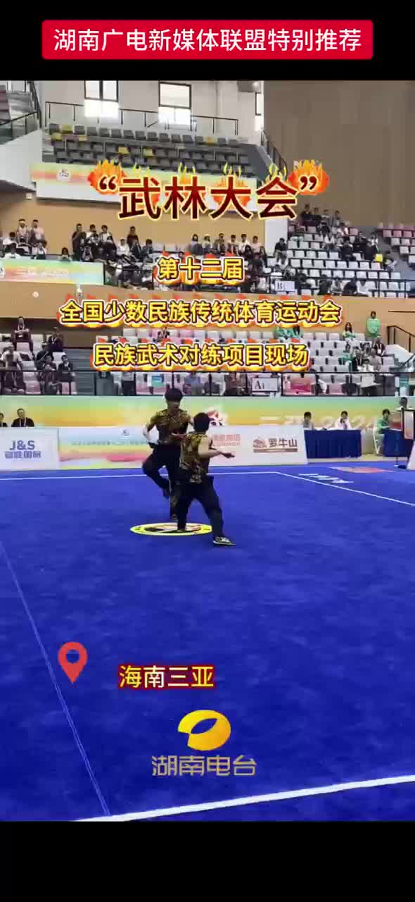 第十二届全国少数民族传统体育运动会民族武术对练项目现场