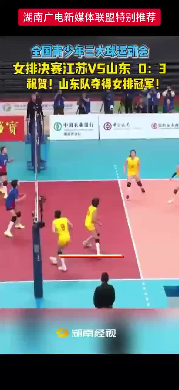 全国青少年三大球运动会丨山东队夺得女排冠军