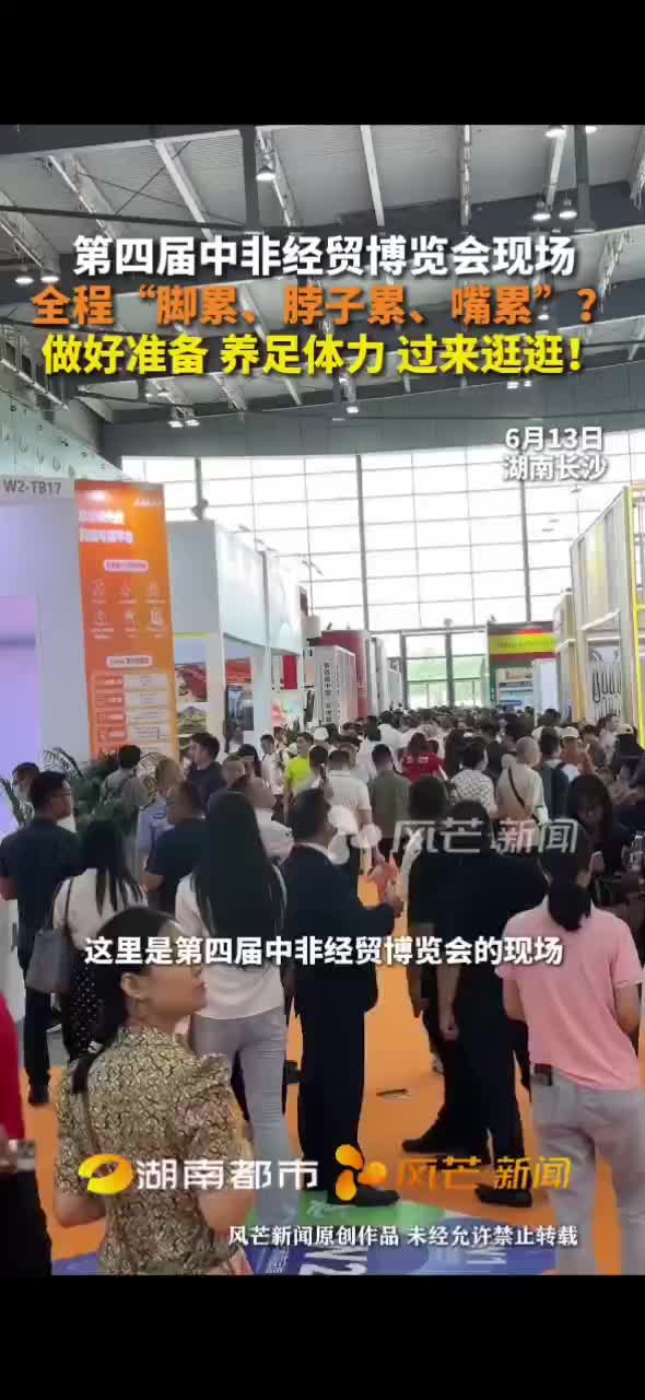 第四届中非经贸博览会现场   全程“脚累、脖子累、嘴累:?