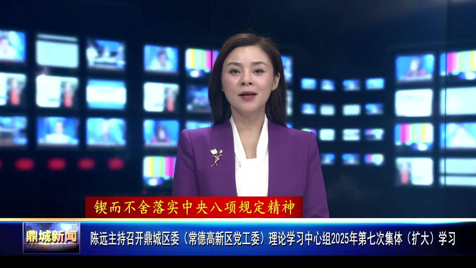 陈远主持召开鼎城区委（常德高新区党工委）理论学习中心组2025年第七次集体（扩大）学习