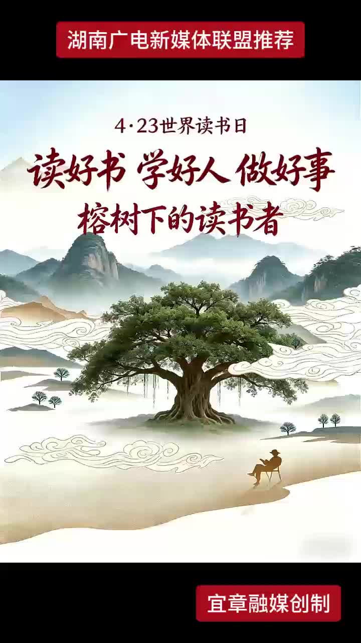 读好书 学好人 做好事 榕树下的读书者