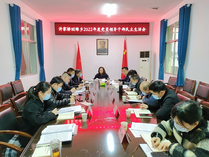 许家桥回维乡召开2022年度民主生活会