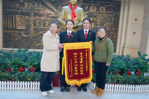 诉前调解化纠纷,赠送锦旗表谢意
