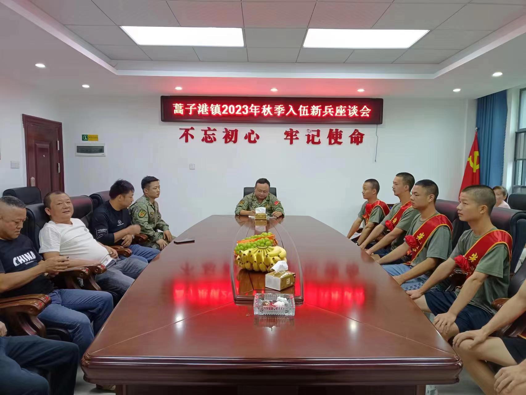 蒿子港镇欢送新兵入伍