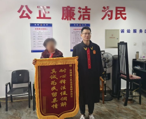 鼎城区人民法院：倾情调解续亲情 为民解忧获锦旗