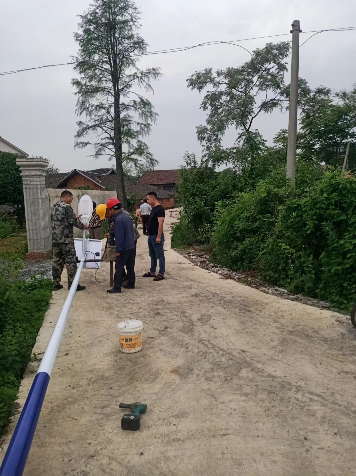 镇德桥镇：安装路灯暖人心  提升群众幸福感