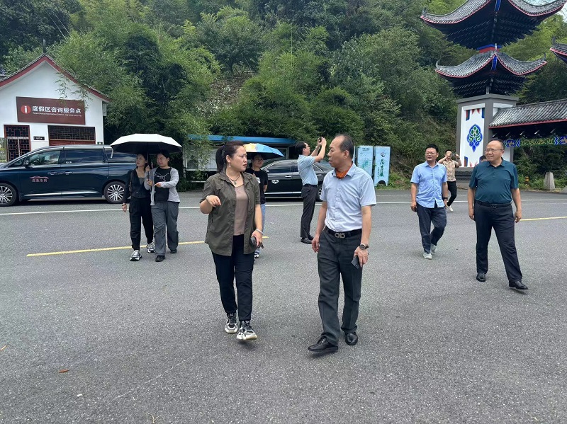 北方华录文化科技有限公司一行来考察投资花岩溪景区项目