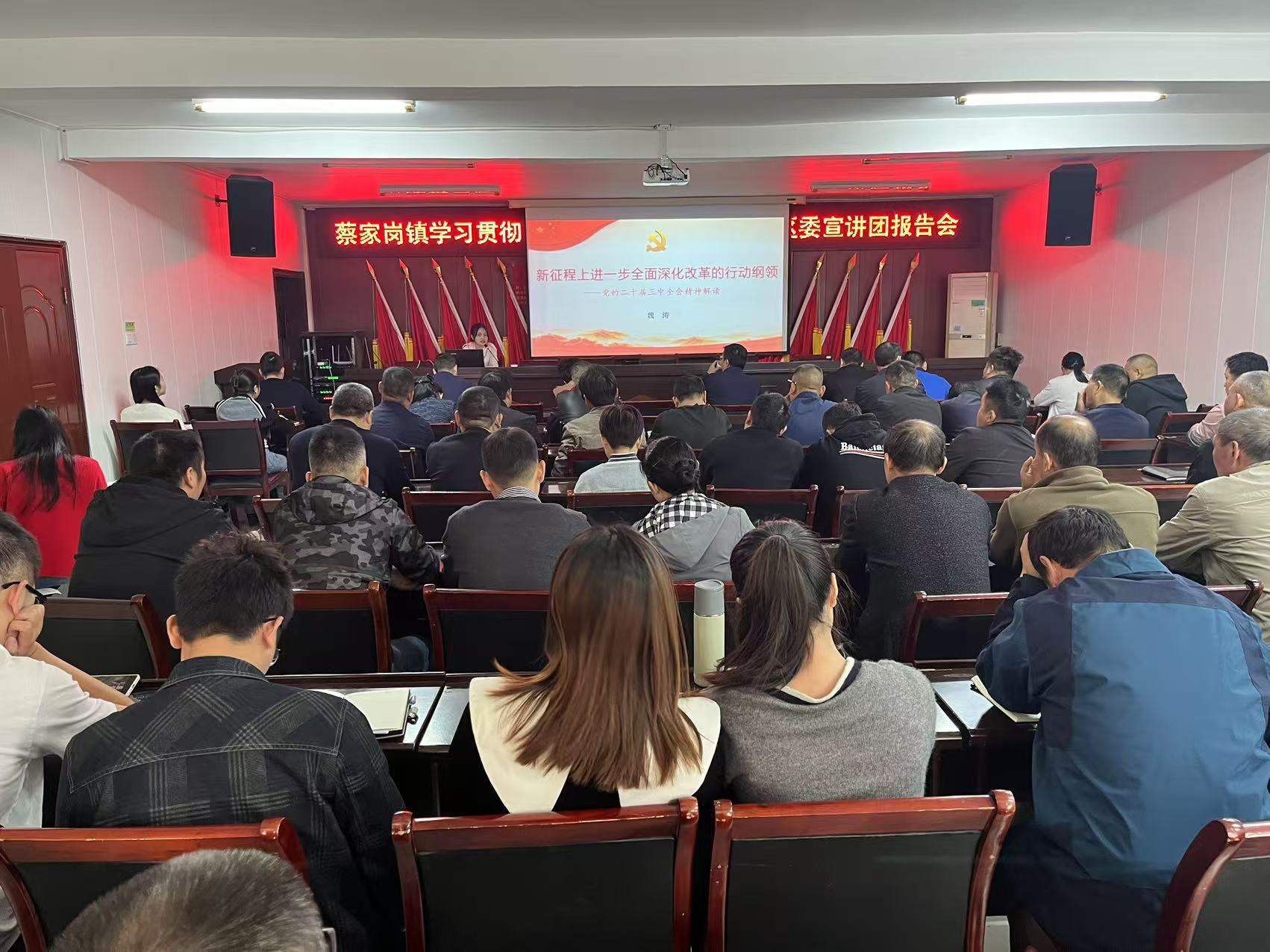 蔡家岗镇：召开学习贯彻党的二十届三中全会精神区委宣讲团报告会