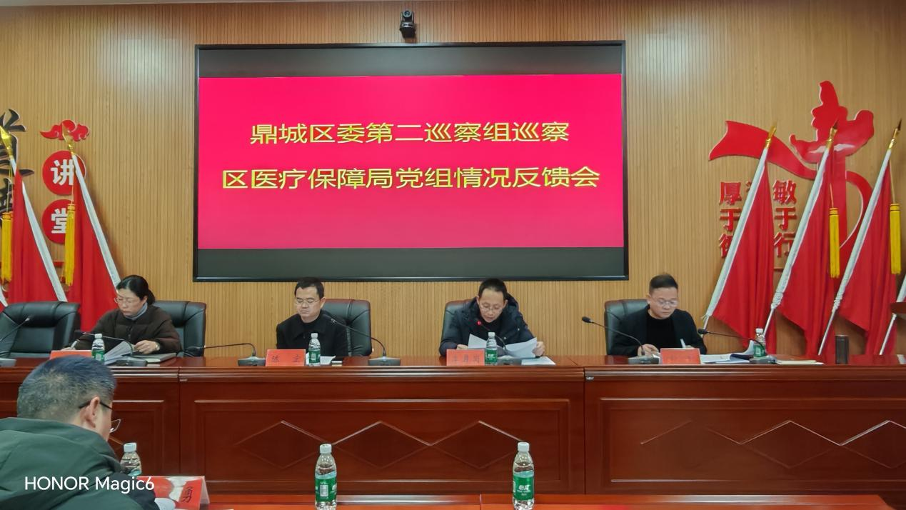 区委第二巡察组向区医疗保障局党组反馈巡察情况