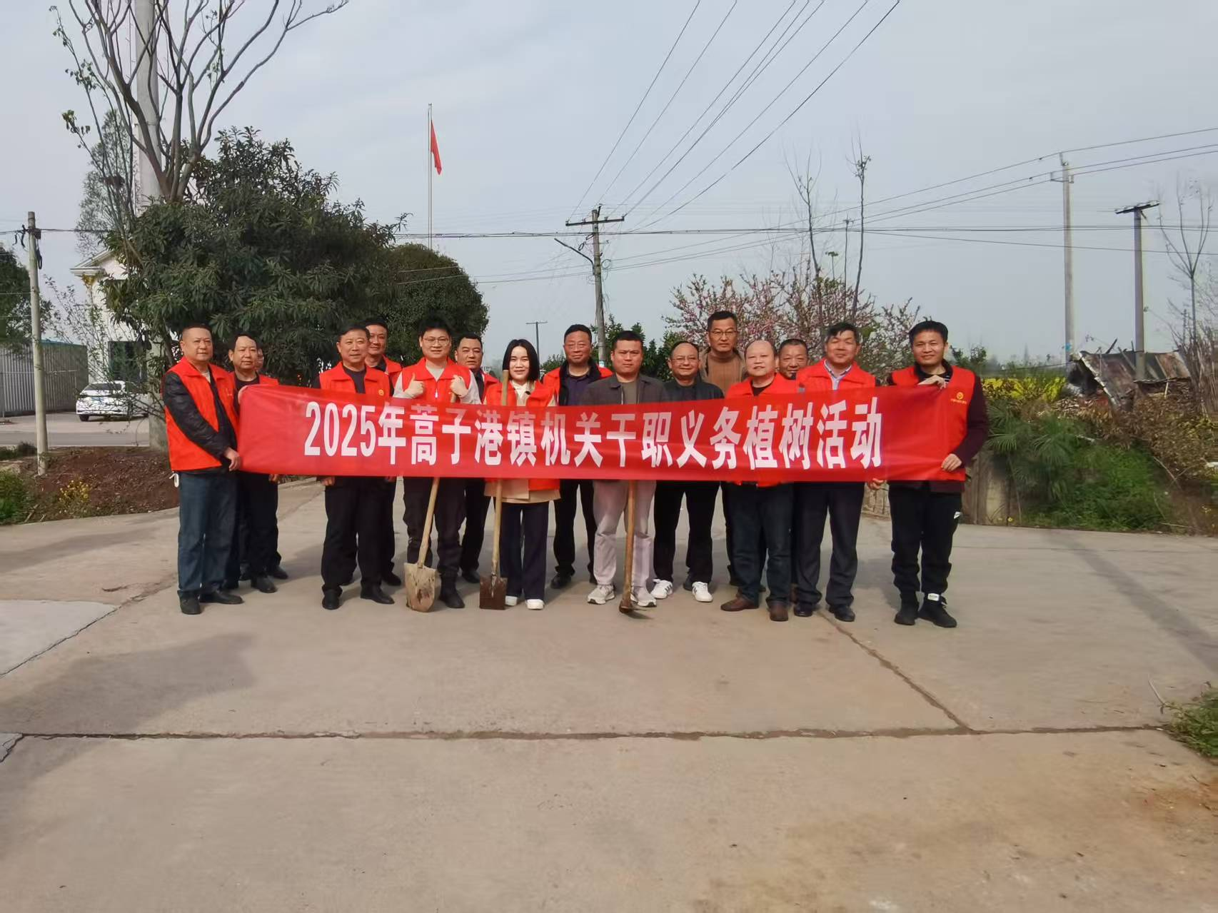 蒿子港镇：春日晴方好，植绿正当时