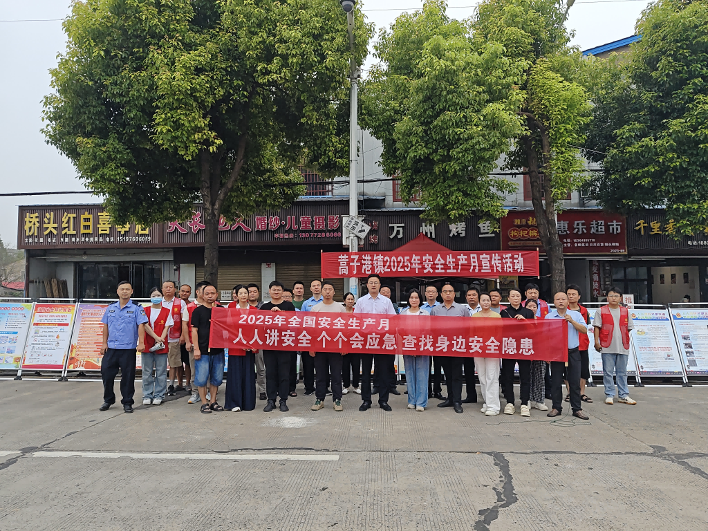 蒿子港镇：开展“安全生产月”宣传活动 织密安全“防护网”