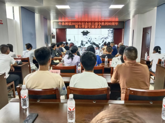 牛鼻滩镇：传承红色基因，举行纪念抗战胜利80周年暨大学新生座谈会