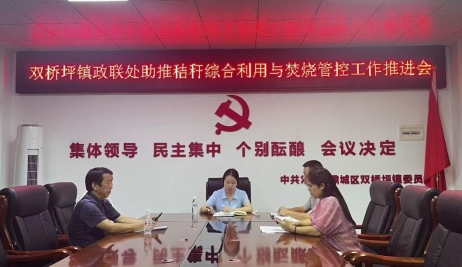 双桥坪镇：开展秸秆综合利用与焚烧管控联村工作